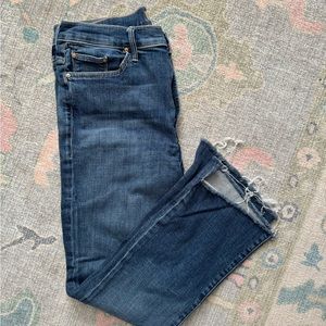 Mother Insider Crop Step Fray